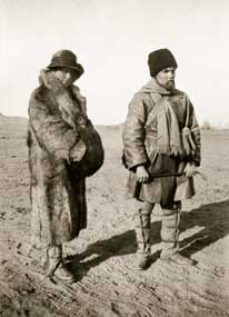H. and Y. Roerichs during the Central-Asian expedition. 1925-1927