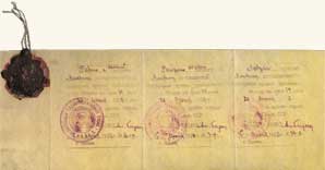 Permit for temporary stay in Moscow issued to N. Roerich’s expedition members. 1926