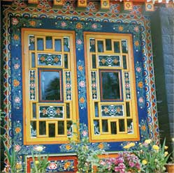The monastery window. Sikkim. Photograph by L. Shaposhnikova