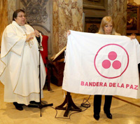 The enthronement of the Banner of Peace took place in the Cathedral of Buenos Aires