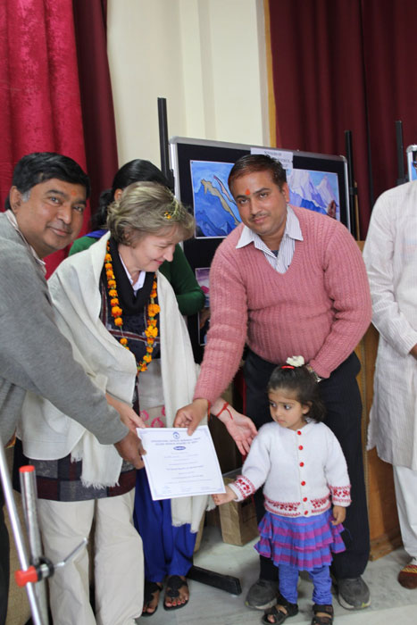 Diploma presented to the youngest participant