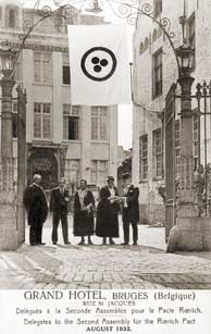 Delegates of the Second International Conference dedicated to Roerich’s Pact. Bruges. August 1932.